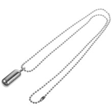 Openable Pill Case Pendant Necklace For Women Capsule Locket With Bead Chain Lightweight Necklace With Smooth Edges And Delicate Design