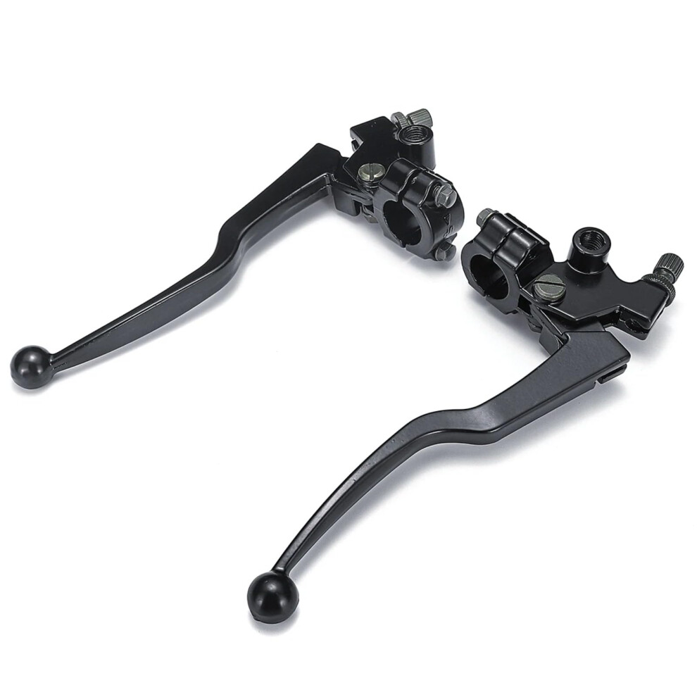 Aluminum Motorbike Brake And Clutch Lever Cable Front Brake Set 2X Levers For Honda Cg125 Black 9354506854225
