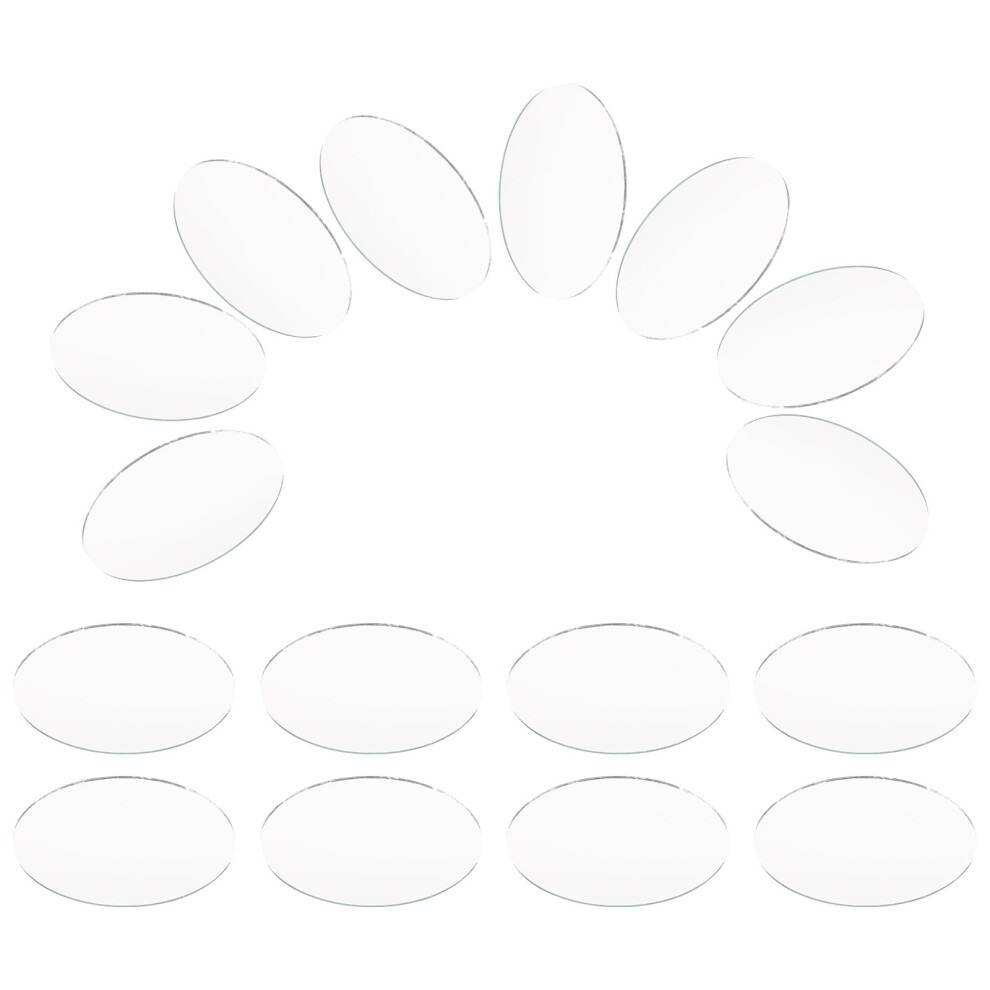Artibetter 20 Pcs Oval Lens Makeup Mirror Travel Small Mirrors Craft For Crafts