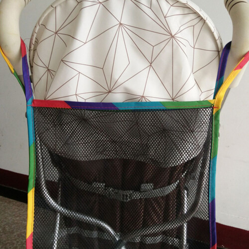 6St Stroller Storage Bag Zwart Met Mesh Opbergvak 2