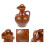 Clay Drinking Dispenser Ceramic Wine Jug Brown 1pack 5