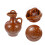 Clay Drinking Dispenser Ceramic Wine Jug Brown 1pack 3