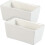 2 pcs rectangular ceramic sugar bowls with flat bottom for cafe kitchen 1