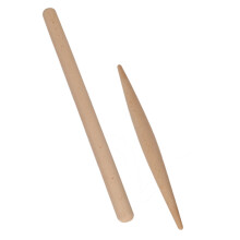 2Stk Beiges Holz Nudelholz Backzubehör Robust Glatt