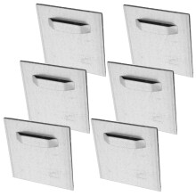 6 Sets Sticky Hooks Hanger 8.00x8.00x1.00cm Silver