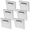 6 Sets Sticky Hooks Hanger 8.00x8.00x1.00cm Silver 1
