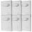 6 Sets Sticky Hooks Hanger 8.00x8.00x1.00cm Silver 6