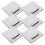 6 Sets Sticky Hooks Hanger 8.00x8.00x1.00cm Silver 5