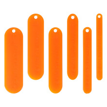 6pcs plastic netting needle shuttles for fishing net repair, orange