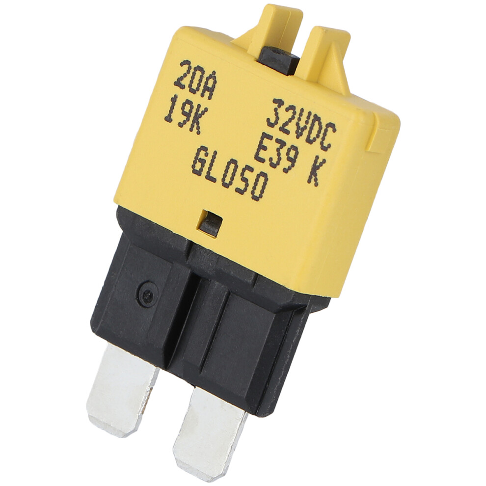 20A 28V Dc Circuit Breaker Trip Fuse Manual Reset Yellow 3252015626363