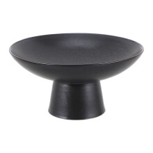 Black Ceramic Snack Dish Cake Plate Bread Tray for Storage
