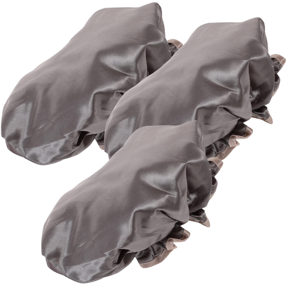 Villcase 3Pcs Reusable Shower Caps For Women Shower Hats For Women Bath Caps