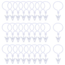 Living Room Universal Curtain Clips White 80pcs 2.8x1.6x0.7in