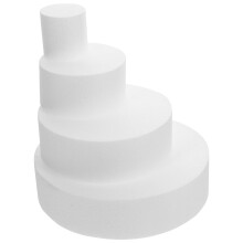 Raindrops Fake Cake Model Round For Beginners 4pcs 5.9x5.9x2in