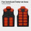 Heated Vest Large Area Intelligent USB Black L/XL 6