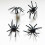 144pcs Halloween Spiders Shape Plastic Finger Rings Props 11