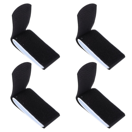 4Pcs Nylon Skis Band Snowboard Strap Black Multi-Function Fixing Belt