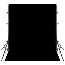 Backdrop Stand Kit 6.5x6.5ft, Heavy-Duty Metal Backdrop, Photography Kit, Carrying Bag And 4 Clamps, Black
