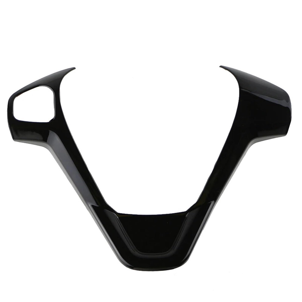 Car Steering Wheel Cover Sequin Trim Sticker For Ford Ecosport 2013-2017 And Fiesta Mk7 2009-2017, 1-Hole Piano Black 9393856879670