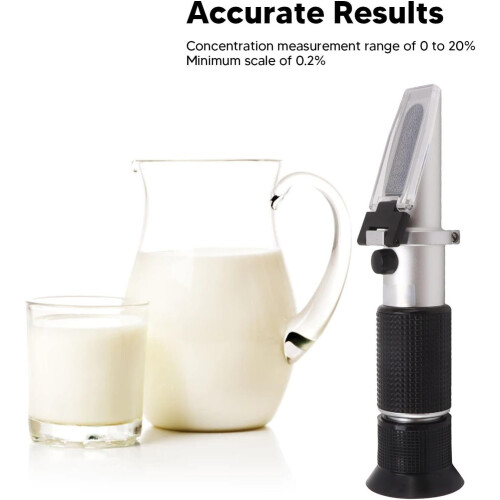 Milk Meter Refractometer 0-20% Range Handheld With Auto ATC For Dairy Testing 1