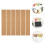 6pcs Cork Board Brown Softwood Office Wall Decor 3