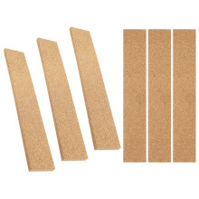 6pcs Cork Board Brown Softwood Office Wall Decor