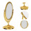 Oval Shaped European Desktop Makeup Mirror Double Sided Vintage Style 3