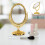 Oval Shaped European Desktop Makeup Mirror Double Sided Vintage Style 5