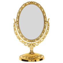 Oval Shaped European Desktop Makeup Mirror Double Sided Vintage Style