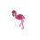 Flamingo Embroidered Patch Rosy For Clothes Decoration 2pcs 3