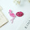 Flamingo Embroidered Patch Rosy For Clothes Decoration 2pcs 4