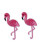 Flamingo Embroidered Patch Rosy For Clothes Decoration 2pcs 1