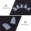 5St Nylon Pipa Vingertip Bescherming Covers Wit Compact 8