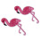 Flamingo Embroidered Patch Rosy For Clothes Decoration 2pcs 2