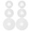 Raindrops Spool Cap White 6pcs Large 1.6in For Sewing Enthusiasts 1