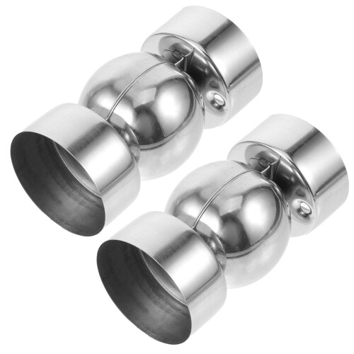 2Pcs Durable Stainless Steel Round Handrail Fitting for Cable Railing