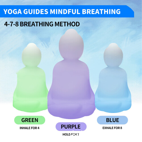 Relaxation and Focus: Portable Guided Visual Meditation Light with 3 Colors 2