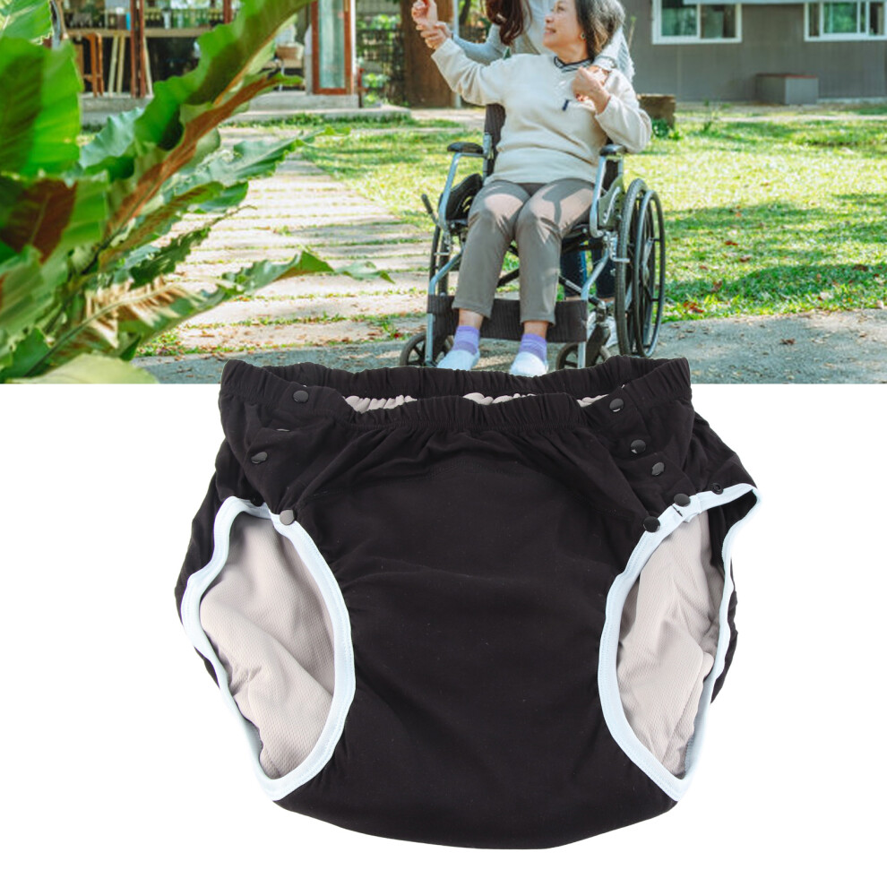 Black Comfort Xxl Adult Incontinence Diaper - Absorbent & Washable