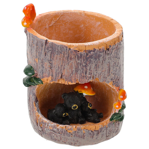 vaso per piante succulente black bear per sedum bonsai e decor