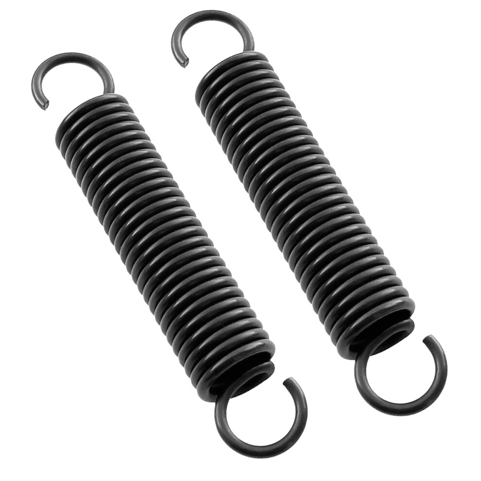 Steel Springs 100Mm Length, 18Mm Diameter, 2.5Mm Wire, 2-Pack Black Tension Springs With Double Hooks 9016109004239