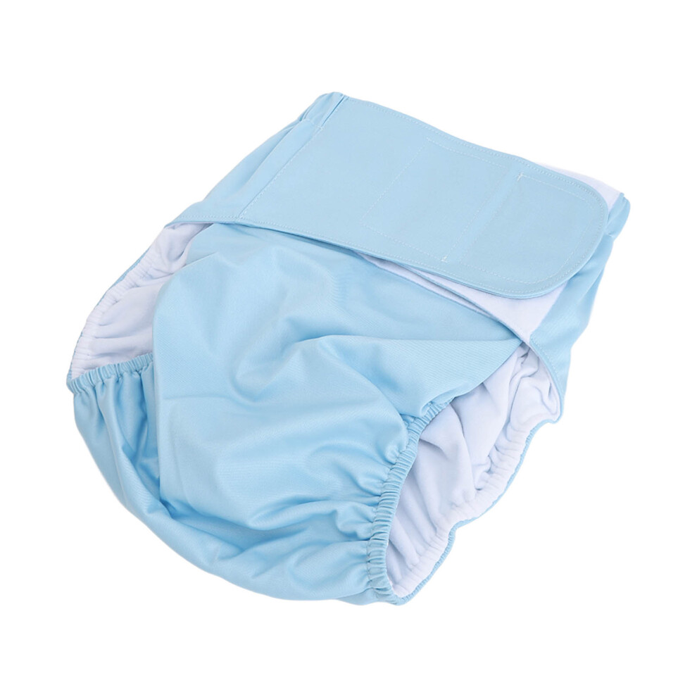 Light/Blue Incontinence Protection For Adults - Reusable Leak Proof Cloth Diaper Underwear