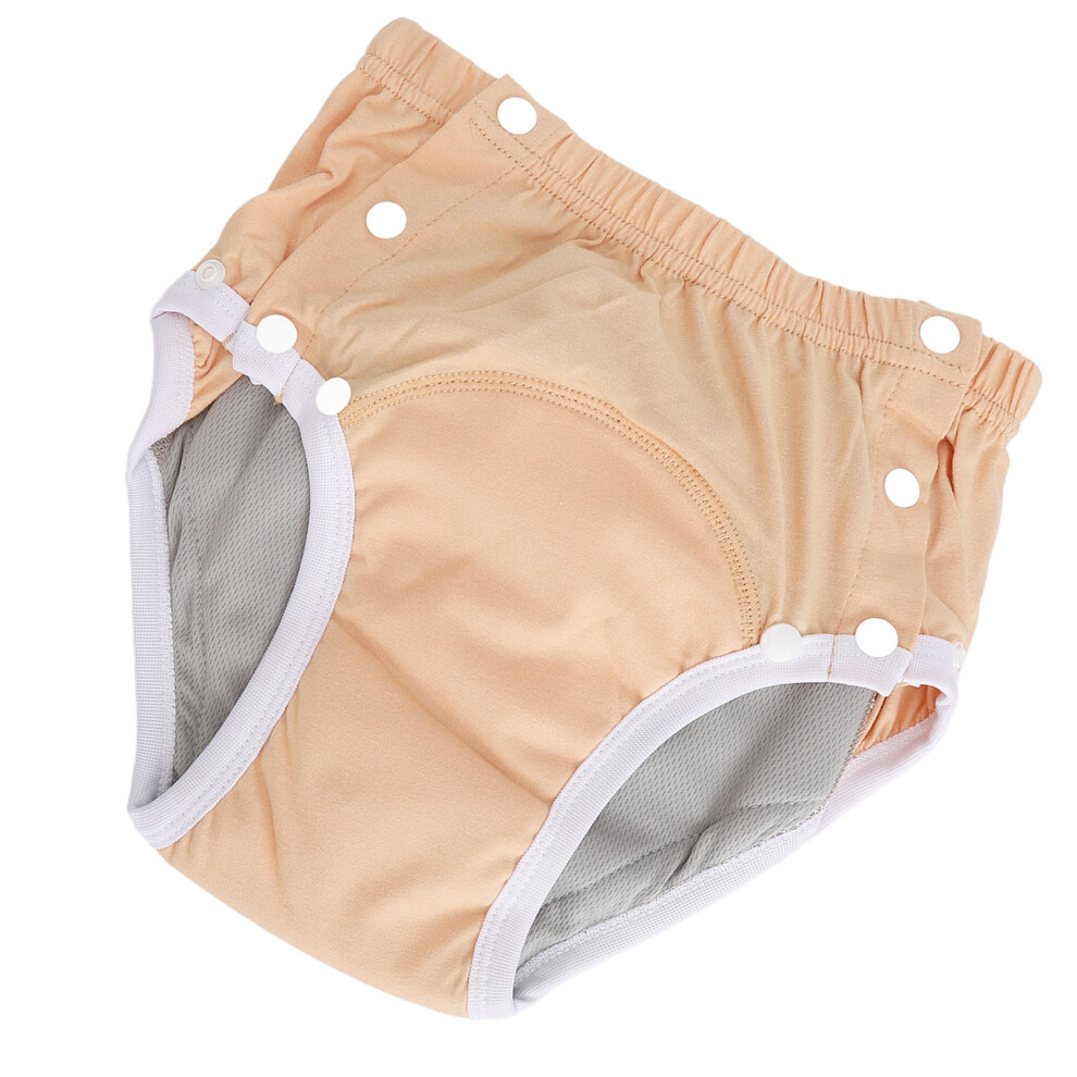 Orange Breathable Incontinence Cloth Nappy For Elderly S Size