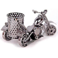 Vintage Pen Holder / Bottle Holder, Model Motorcycle Metal, Table Organizer-creative Gift