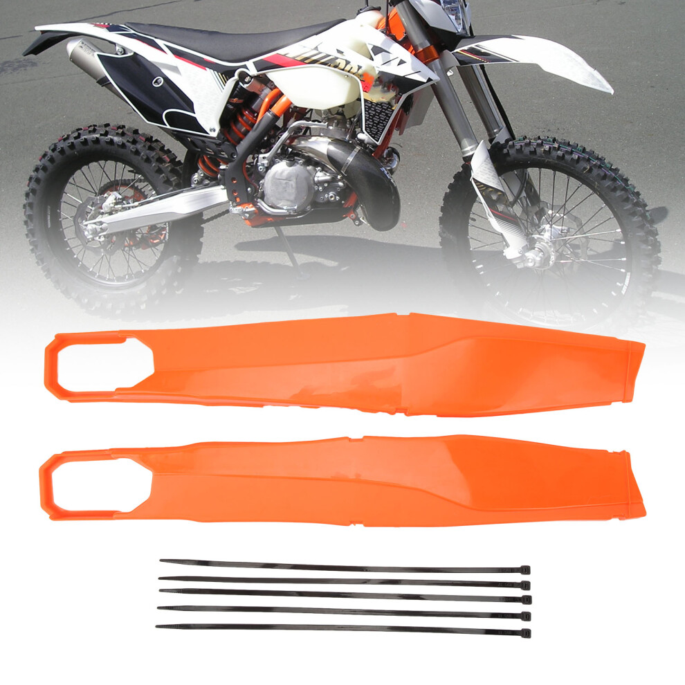 Pair Left Right Dustproof Swingarm Guard For Exc 125-500 & Te 125-250 (Orange) Orange 4961351355422