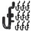 10pcs pegboard hooks for garage storage hanging display hangers 3