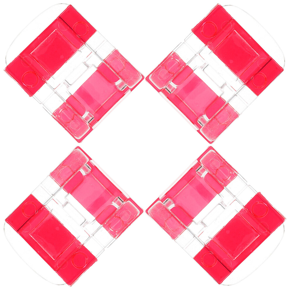 4Pcs Box Hasp Latch Acrylic Rosy Prevent Pet Safety 3252049257236
