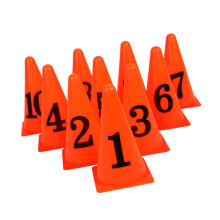 Football Training Cones 10-Piece Set For Soccer Basketball Drills, Sports Day Equipment, Cone Markers