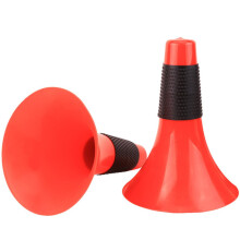 Football Obstacle Cones 2-Pack Windproof, Flat-Base Size 2 for Outdoor Sports Training