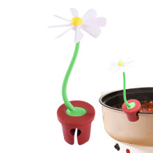 Pot Steam Releaser Flower Spill Proof Lid Lifter Heat Resistant Non Slip Kitchen Gadget For Slow Cooking