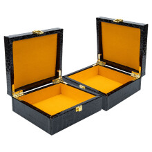2 zigarrenbehälter mit schnappdeckel und schnalle, humidor